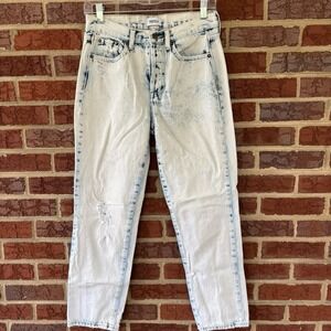 Pistola Jeans Women 27 Charlie High Rise Distressed Straight Button Fly P6883RLP